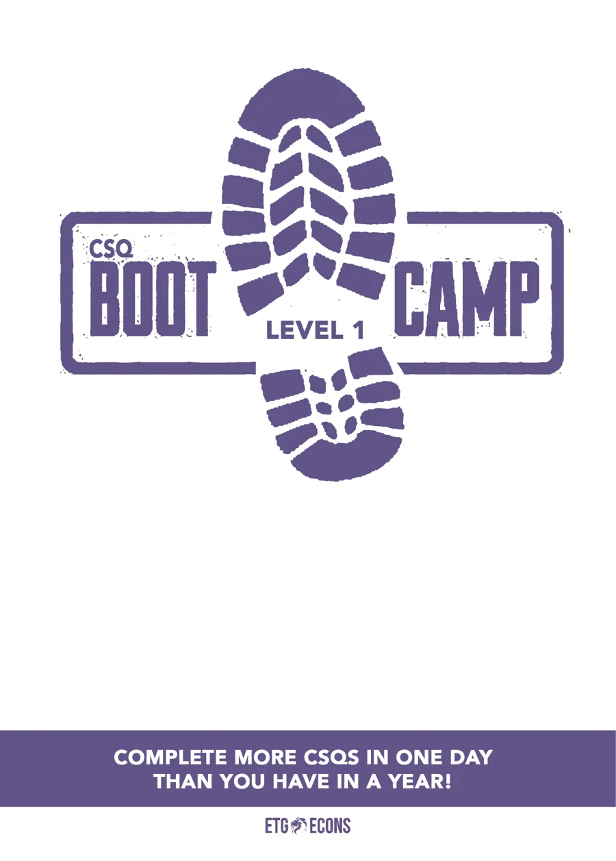 Level 1 CSQ Bootcamp booklet